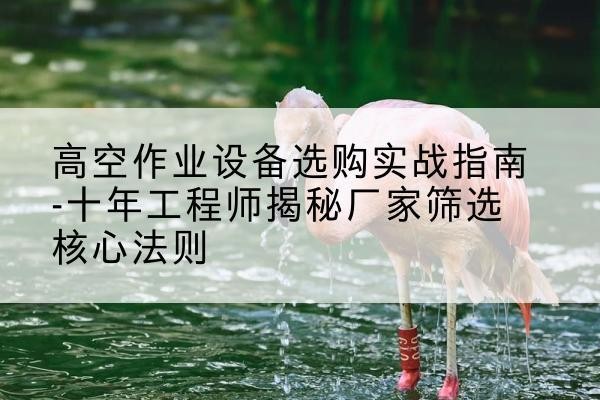 赣榆剪叉式升降机厂家-高空作业设备选购实战指南-十年工程师揭秘厂家筛选核心法则