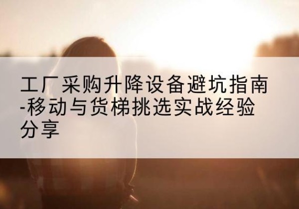 赣榆移动式升降机怎么选-工厂采购升降设备避坑指南-移动与货梯挑选实战经验分享