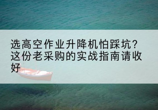 赣榆高空作业升降机厂家推荐-选高空作业升降机怕踩坑？这份老采购的实战指南请收好
